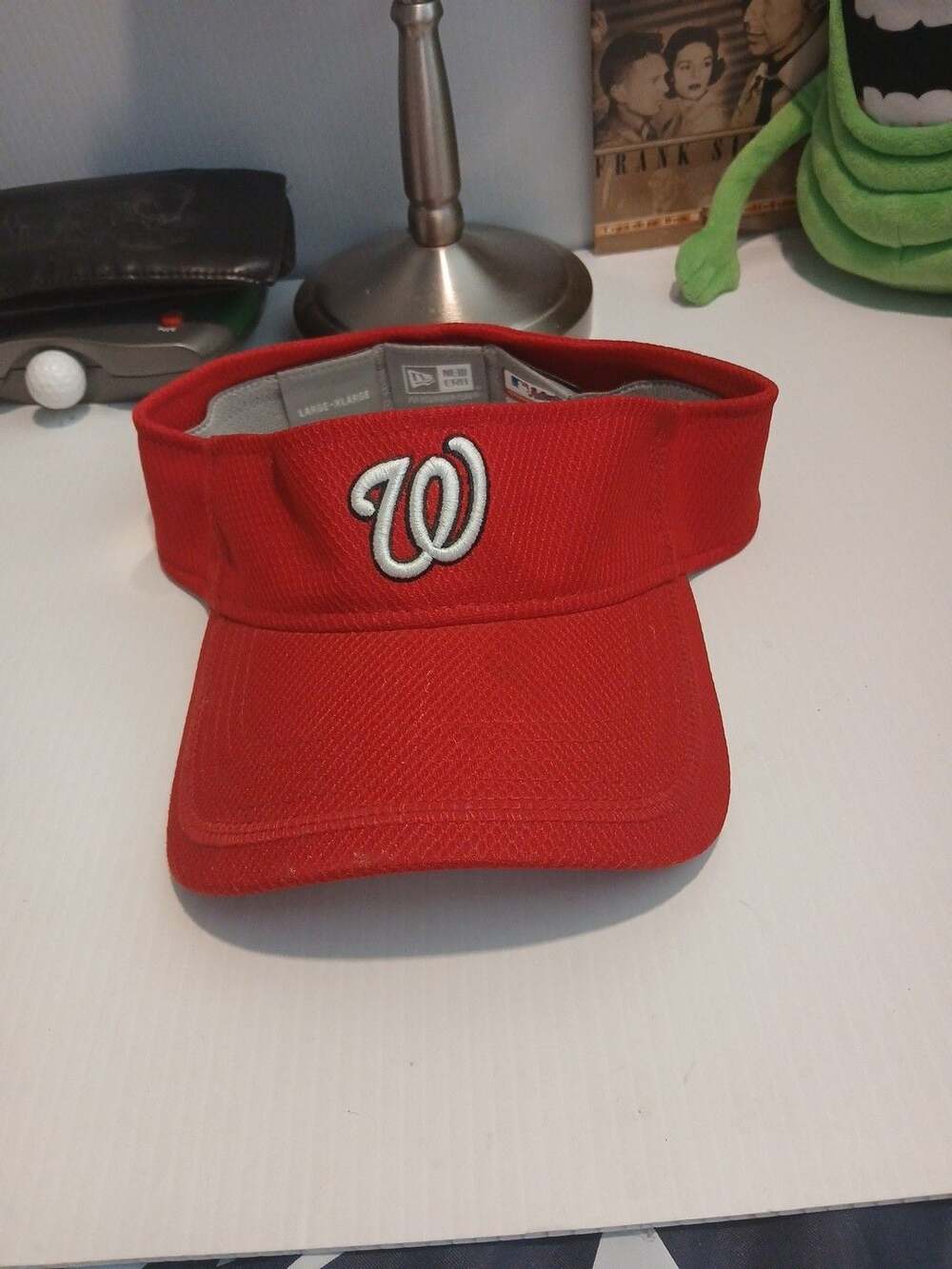 New Era Washington Nationals Visor Large-XLarge Red MLB On-Field